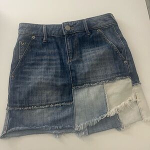 Denim Patchwork Skirt